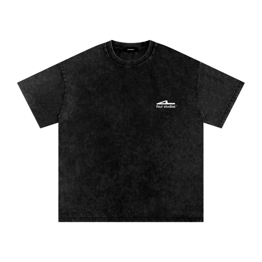 Snow Washed Oversized Cotton T-Shirt