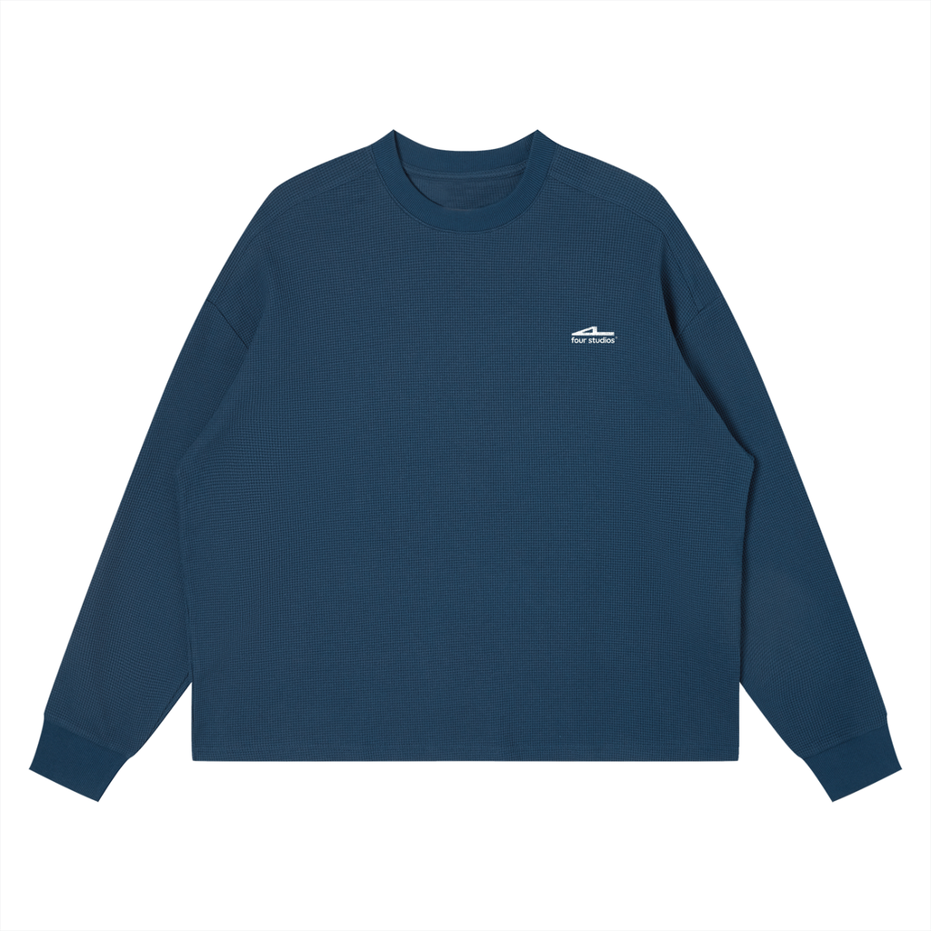 Unisex Waffle Boxy Long Sleeve T-Shirt