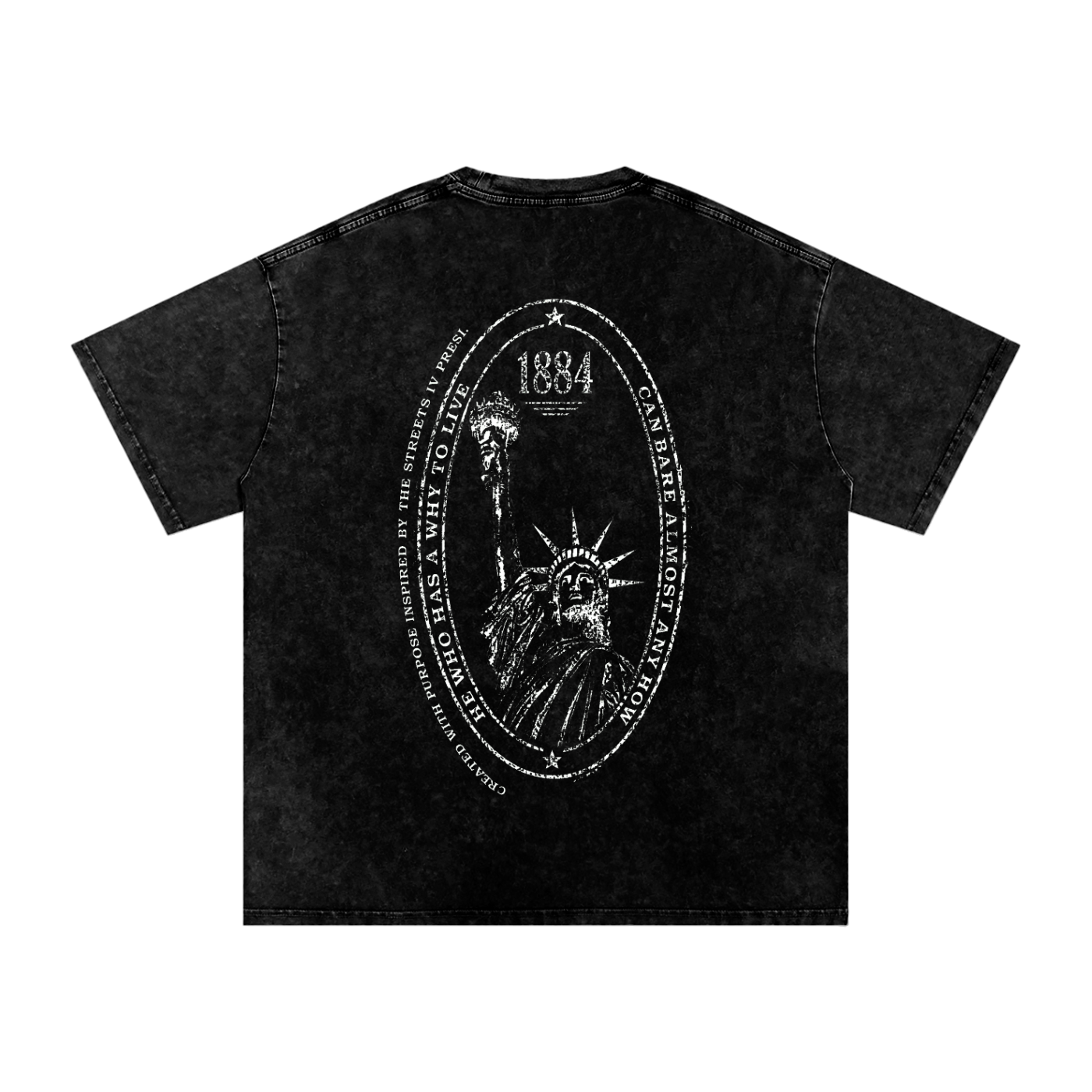 Snow Washed Oversized Cotton T-Shirt