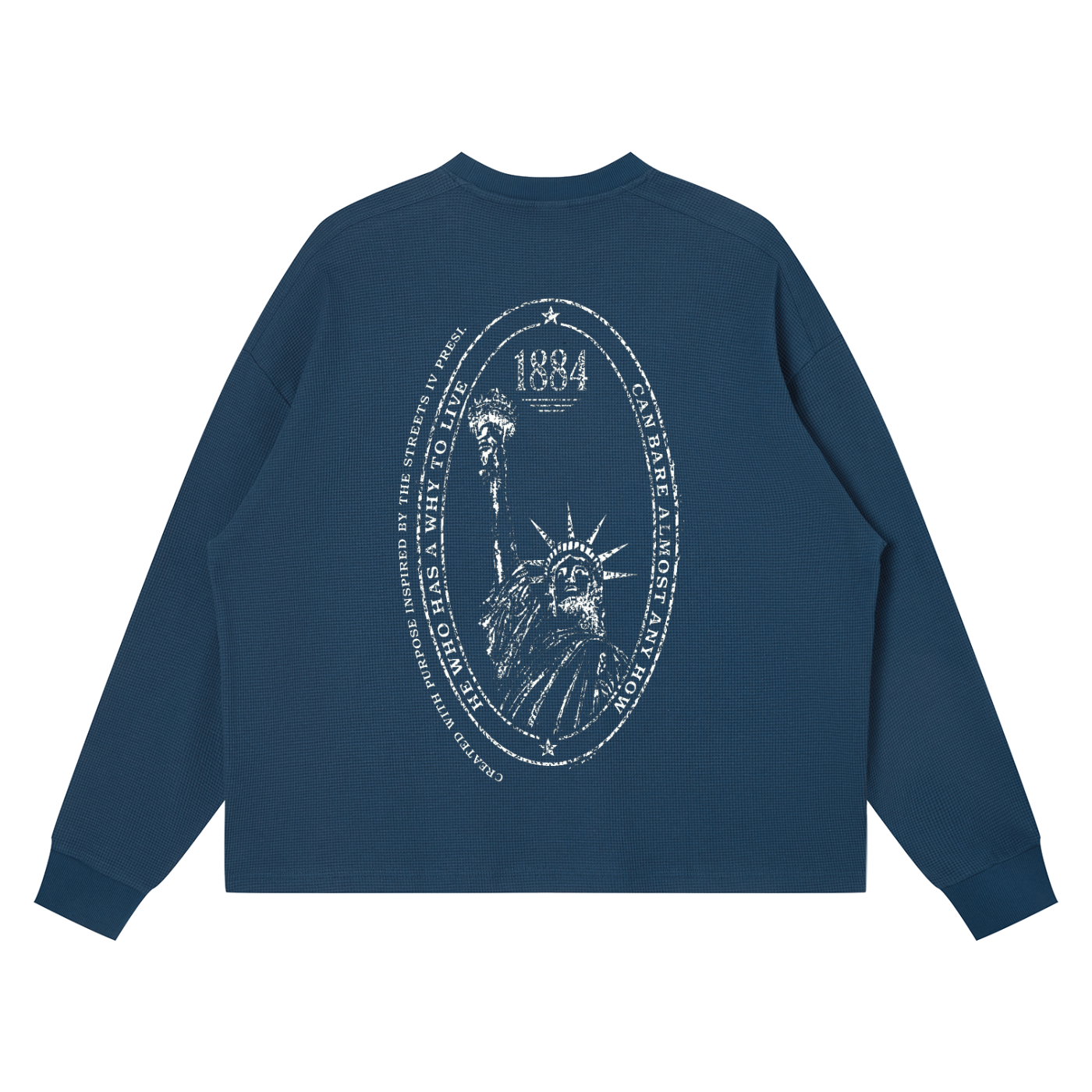Unisex Waffle Boxy Long Sleeve T-Shirt
