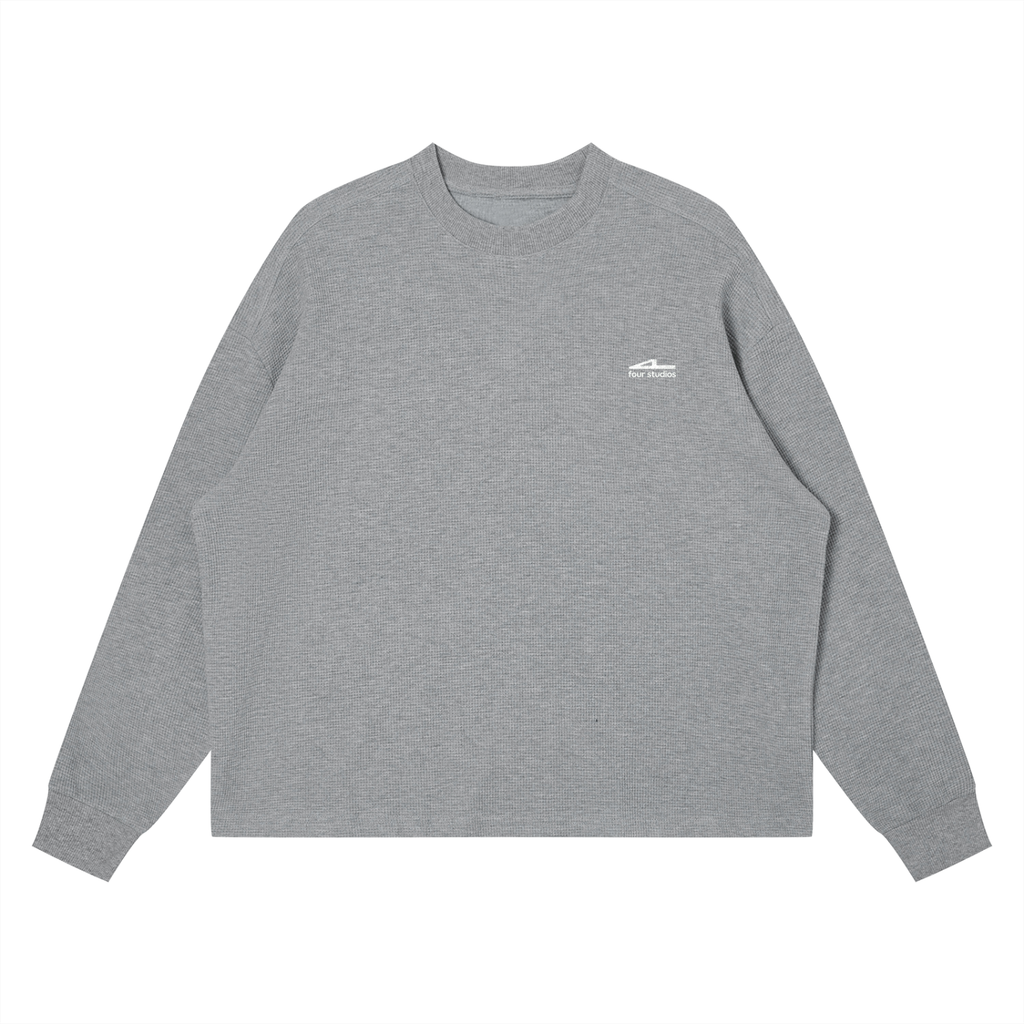 Unisex Waffle Boxy Long Sleeve T-Shirt