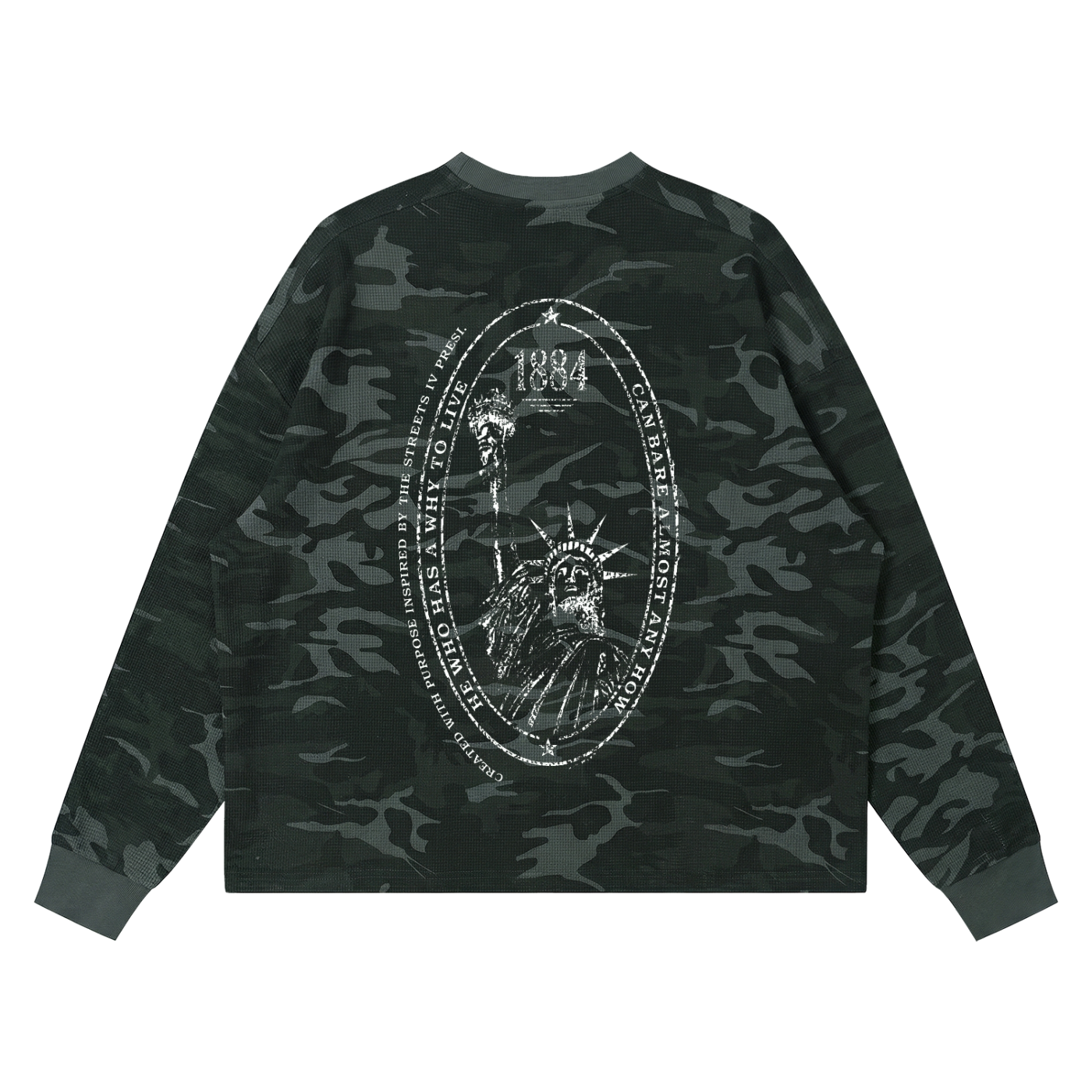 Unisex Waffle Boxy Long Sleeve T-Shirt