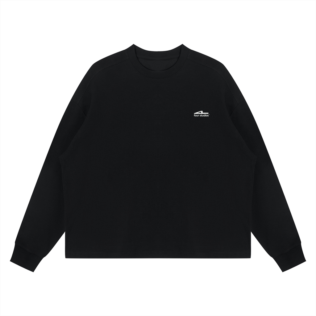 Unisex Waffle Boxy Long Sleeve T-Shirt