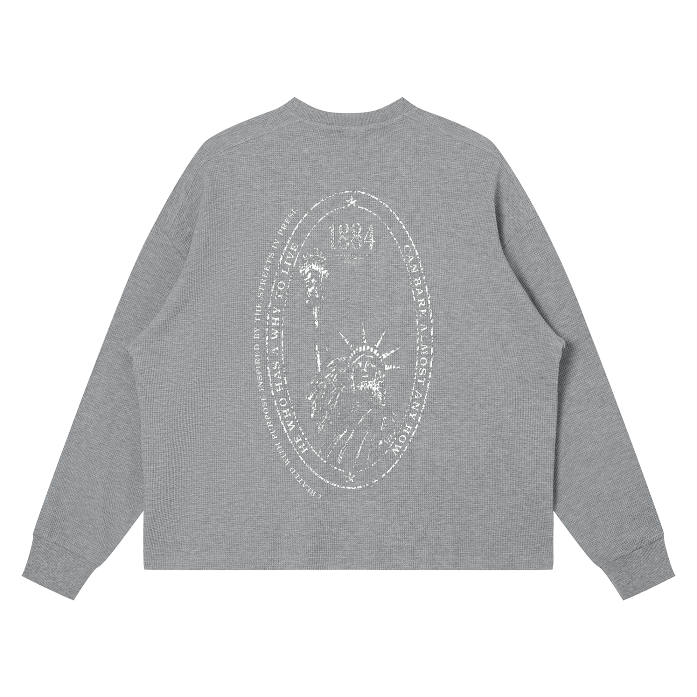 Unisex Waffle Boxy Long Sleeve T-Shirt
